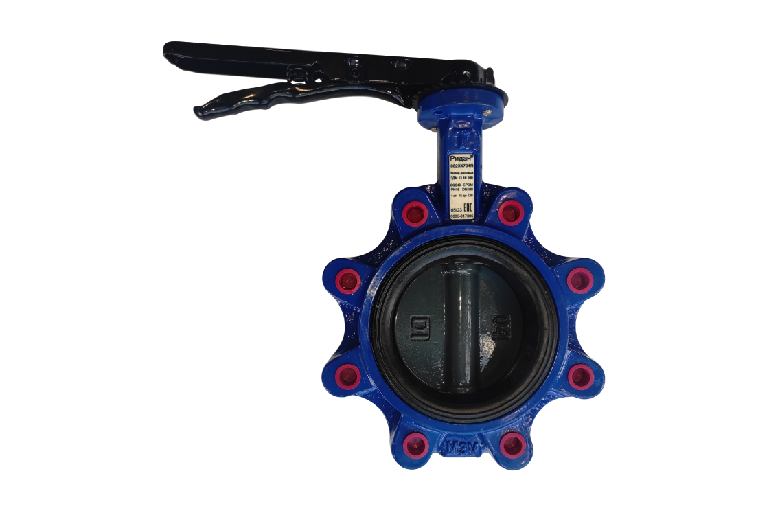 Ридан 082X4831R — Затвор дисковый ЗДМ с резьбовыми проушинами PN16, DN50, диск — чугун, с электроприводом 220В