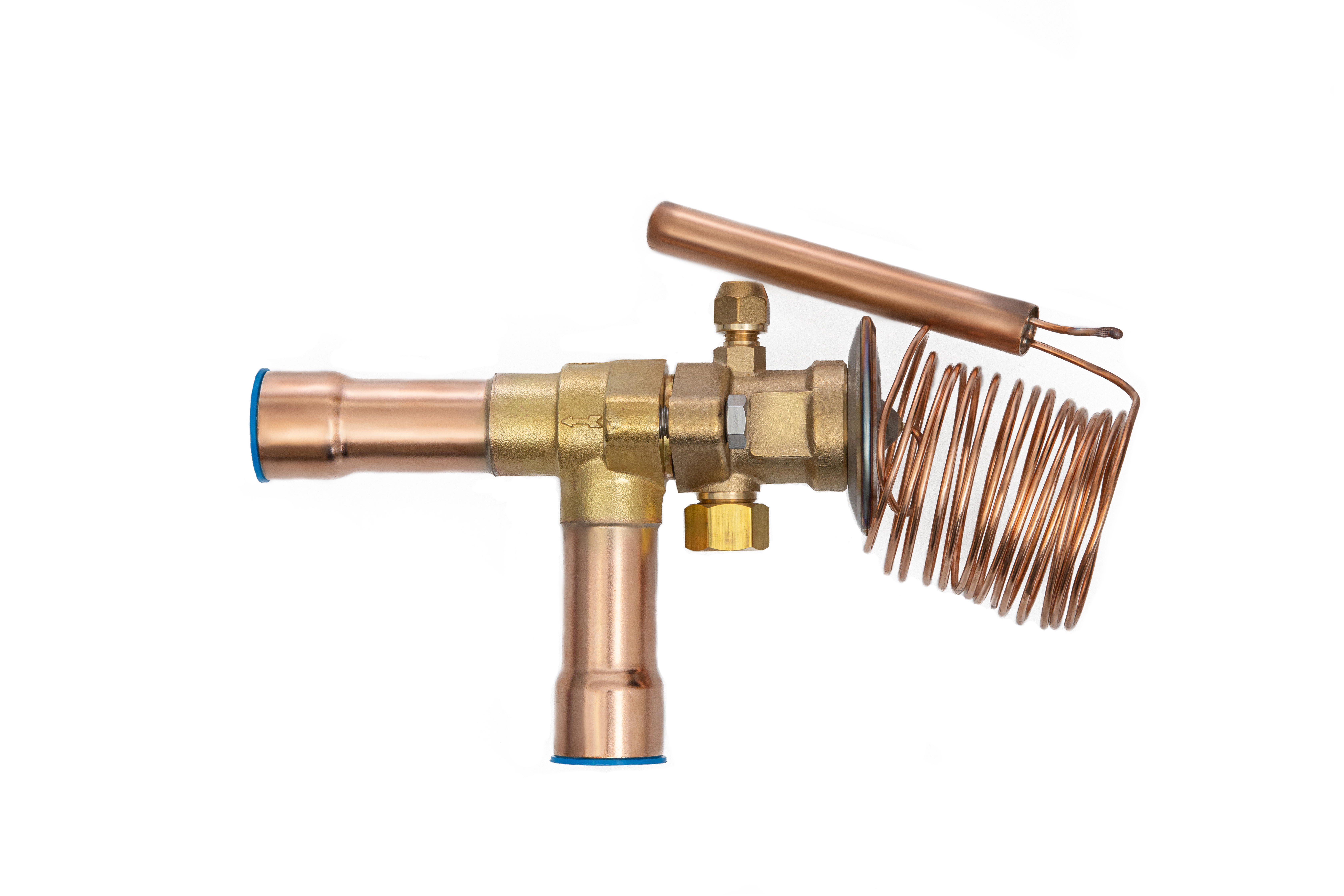 Ридан 069B2220R — Клапан терморегулирующий TE55-20, R22, T кипения -40...10 ℃, угловой, присоединительные патрубки 1"1/8