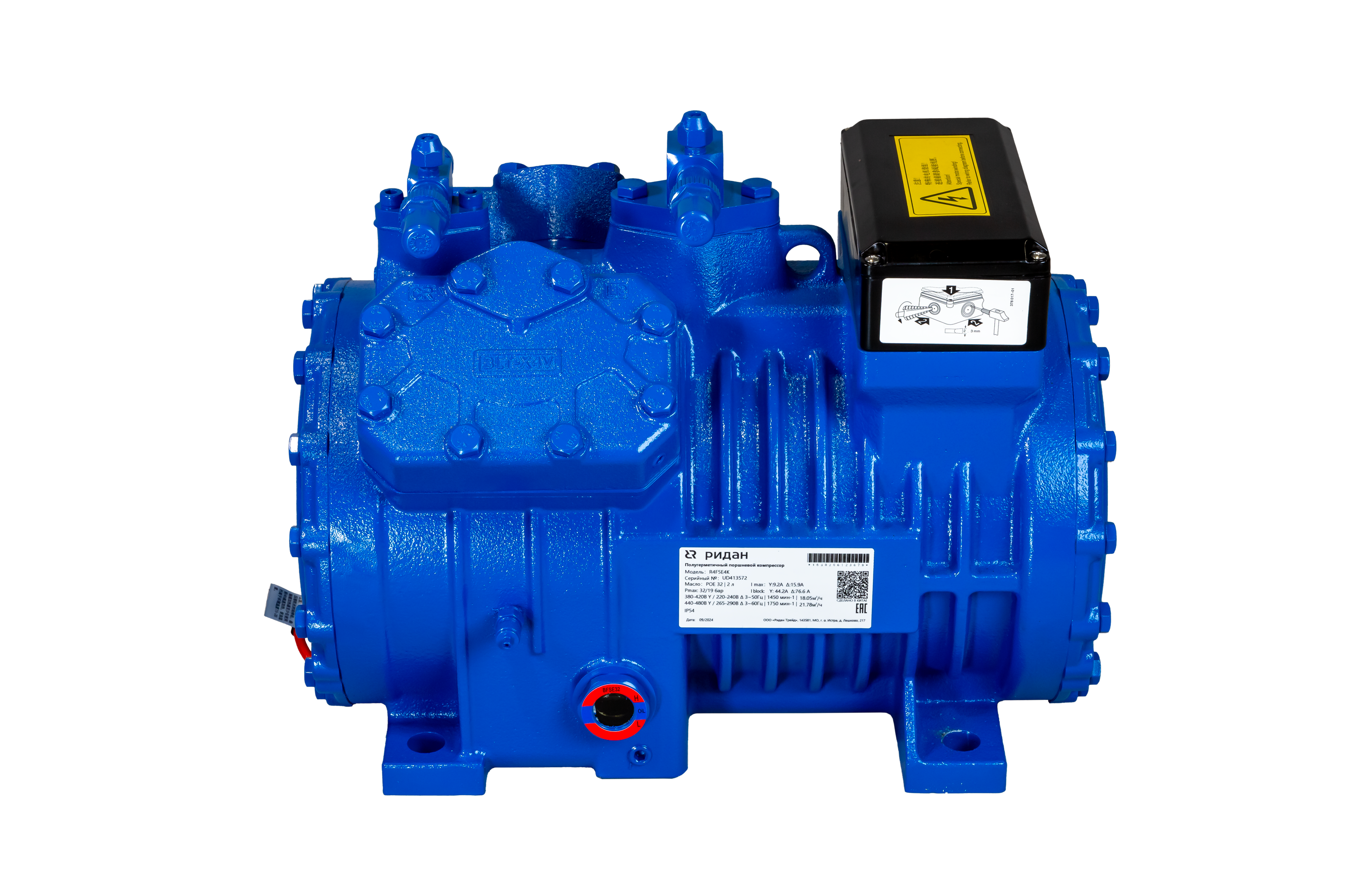 Ридан 171R4411 — Полугерметичный поршневой компрессор R4F6E4K