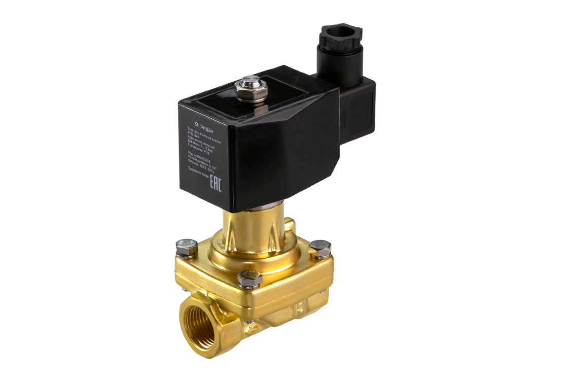 Ридан 042U322002R — Клапан электромагнитный EV225WR, G 3/4, PTFE, нормально закрытый, 0…6 бар, с катушкой 24В пост. ток