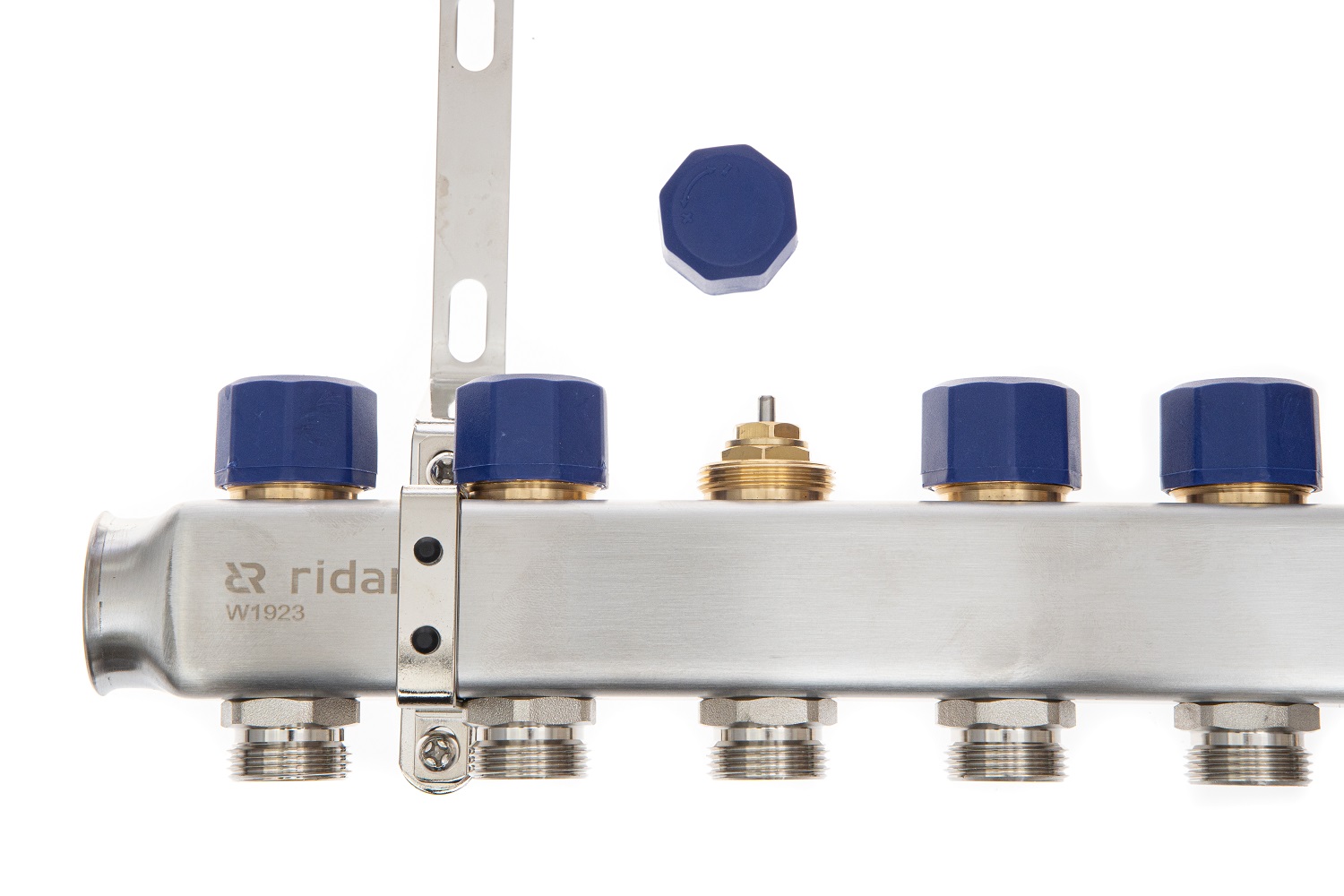 Ридан 088U0980R — Комплект коллекторов SSM-10R set с кронштейнами, ручным воздухоотводчиком, сливным краном и торцевой заглушкой, 10 контуров
