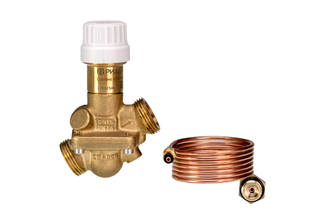 Автоматический комбинированный клапан APQT с наружной резьбой Ридан