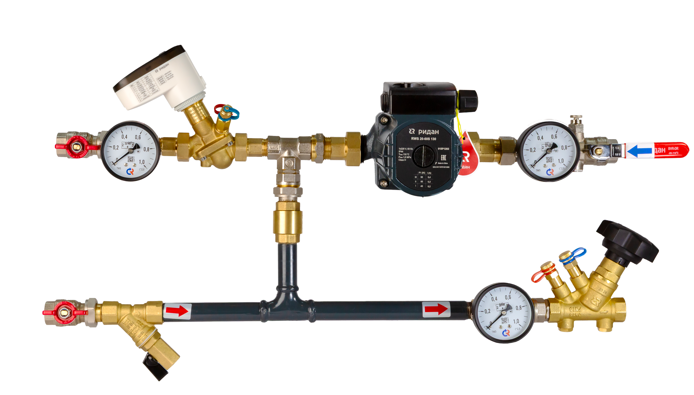 Ридан 122W0113LR — Узел теплоснабжения АУУ-AQT-105-32-32-C-S правый, 0-10В L